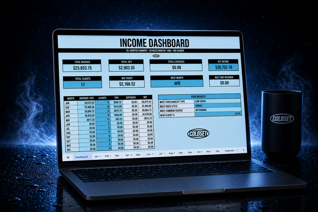COLDSET CLIENT & INCOME TRACKER